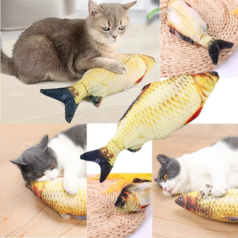 jouet poisson interactif pour chat| happypawsclub