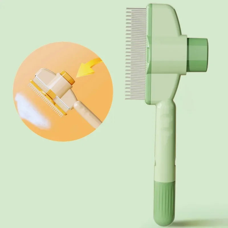 Chien peigne Éliminateur de poils d'animaux 1 Button Chiens brosse autonettoyants peigne pour chien peigne brosse pour animaux de compagnie chien et chat