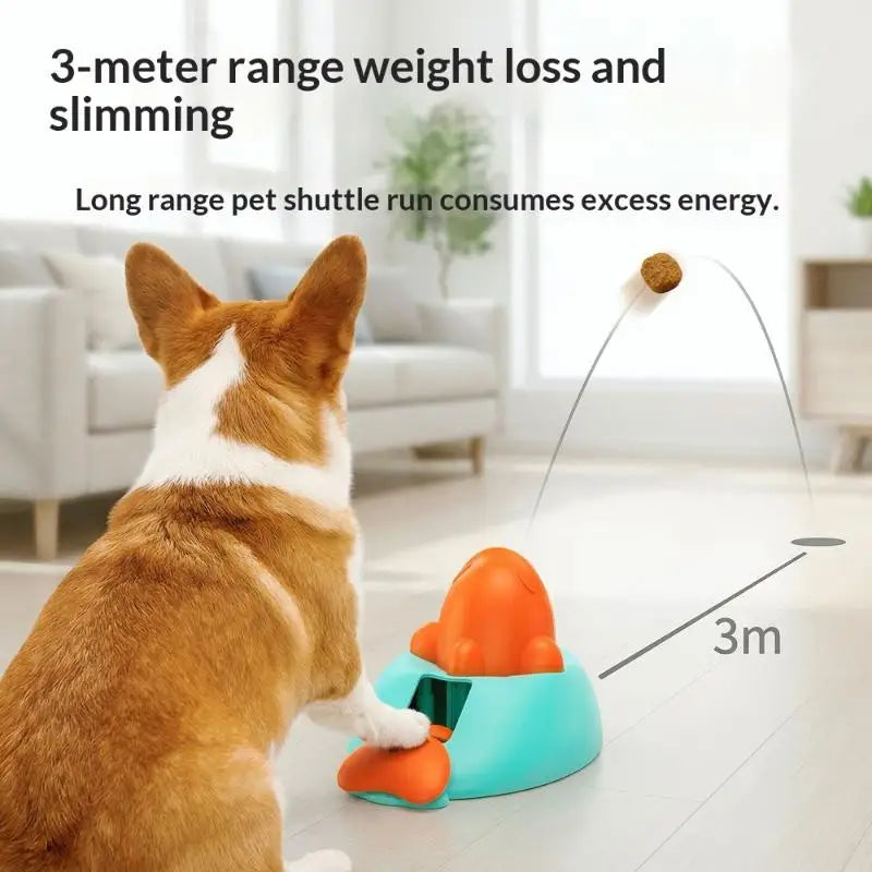 Jouet d'entraînement pour animaux de compagnie : lanceur de croquettes interactif, puzzle ludique pour chiens et chats.
