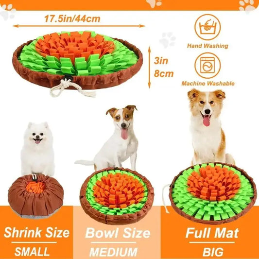 Tapis de fouille NewPet pour chiens, jeu d'alimentation interactif anti-ennui, encourage les instincts de recherche de nourriture naturels pour chats et chiens, utilisable en voyage dans les gamelles