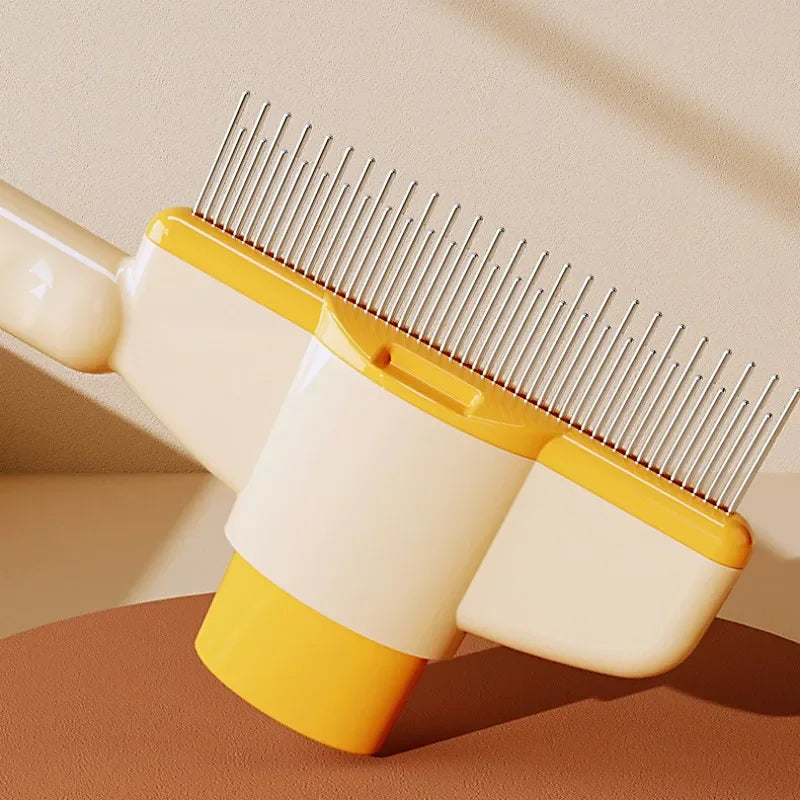 Chien peigne Éliminateur de poils d'animaux 1 Button Chiens brosse autonettoyants peigne pour chien peigne brosse pour animaux de compagnie chien et chat