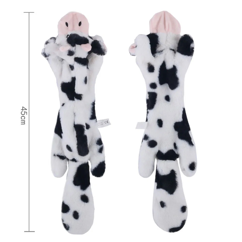 Jouet pour chien amusant en peluche sans rembourrage, avec couineur, imitant un animal. Peluche résistante et sans rembourrage, jouet à mâcher pour chien, jouet à froisser pour animaux de compagnie.