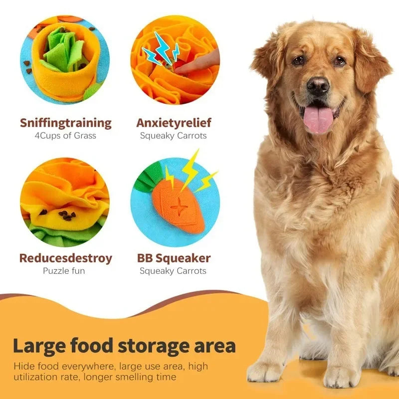 Tapis de fouille pour chien, grand tapis d'alimentation pour animaux de compagnie, pour l'entraînement interactif, la réduction du stress et l'alimentation lente