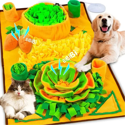 Tapis de fouille pour chien, grand tapis d'alimentation pour animaux de compagnie, pour l'entraînement interactif, la réduction du stress et l'alimentation lente