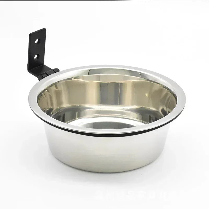 Gamelle murale pour animaux de compagnie, gamelle fixe pour cage de chien, gamelle suspendue en acier inoxydable pour chien et chat, gamelle durable pour chiot et chaton, gamelle pour eau et nourriture