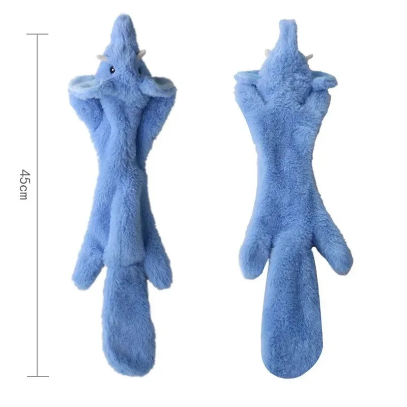 Jouet pour chien amusant en peluche sans rembourrage, avec couineur, imitant un animal. Peluche résistante et sans rembourrage, jouet à mâcher pour chien, jouet à froisser pour animaux de compagnie.