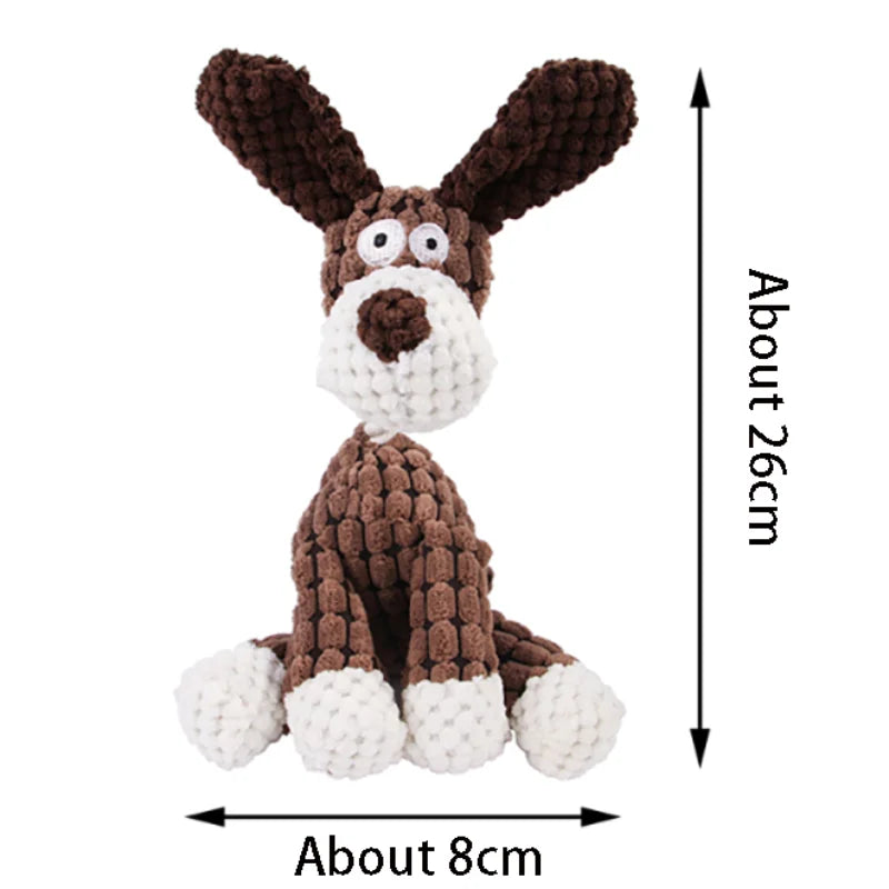 Jouet interactif pour chiens et chats, corde en coton gris-brun, peluche âne sonore, jouet de dressage créatif à mâcher pour animaux de compagnie