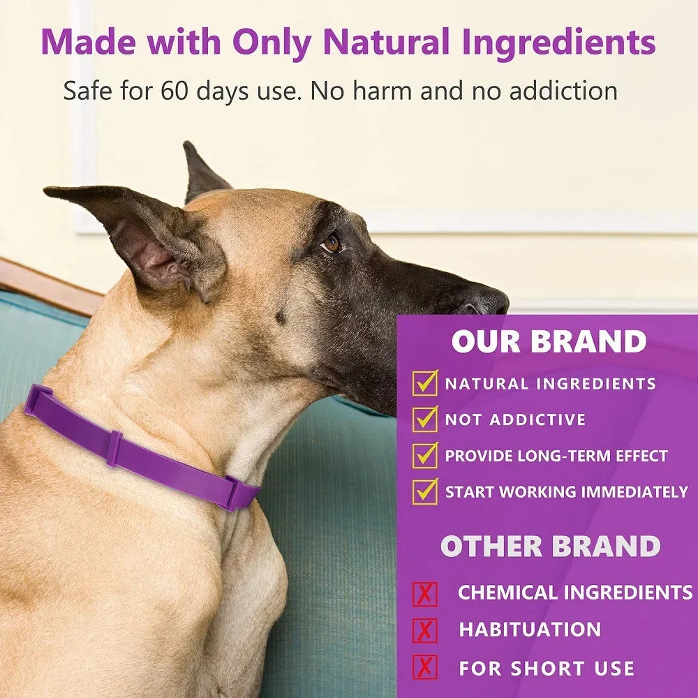 StopStress™ – Collier Apaisant Anti-Anxiété pour Chien & Chat (Effet Naturel Rapide)