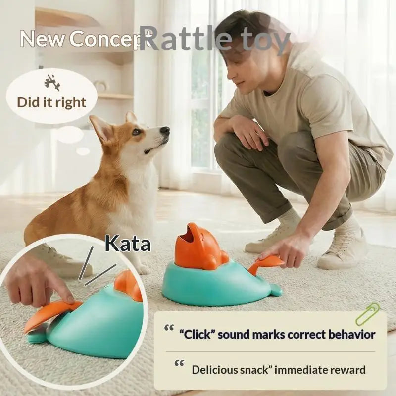 Jouet d'entraînement pour animaux de compagnie : lanceur de croquettes interactif, puzzle ludique pour chiens et chats.