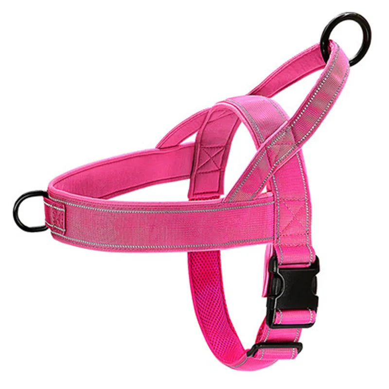 Harnais tactique anti-traction pour chien en nylon 1000D ajustable pour grands chiens, gilet d'entraînement extérieur avec poignée et éléments réfléchissants