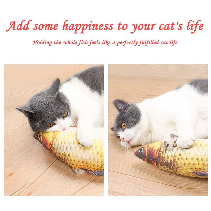 jouet poisson interactif pour chat| happypawsclub