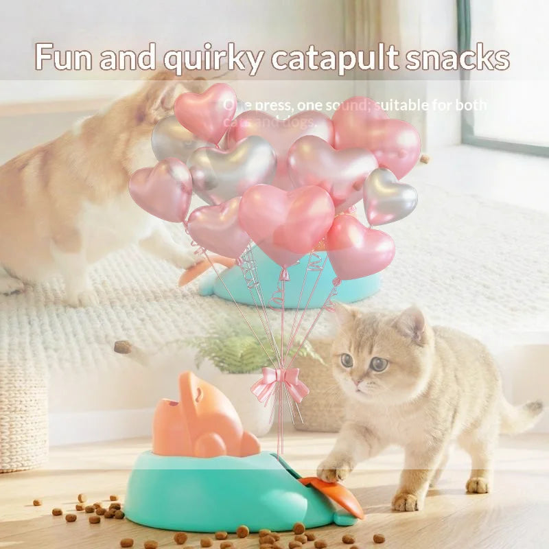 Jouet d'entraînement pour animaux de compagnie : lanceur de croquettes interactif, puzzle ludique pour chiens et chats.