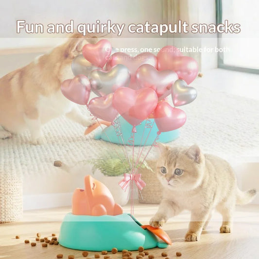 Jouet d'entraînement pour animaux de compagnie : lanceur de croquettes interactif, puzzle ludique pour chiens et chats.