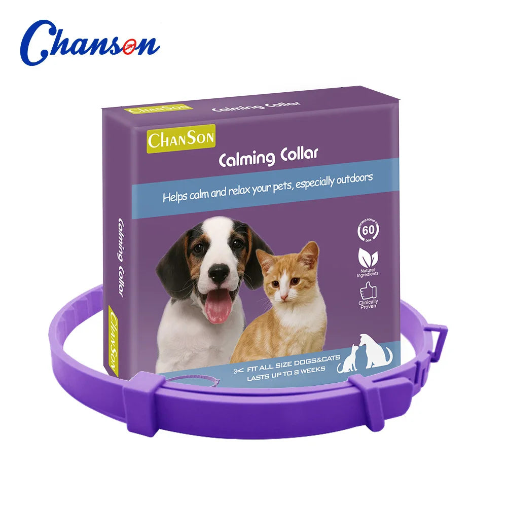 StopStress™ – Collier Apaisant Anti-Anxiété pour Chien & Chat (Effet Naturel Rapide)