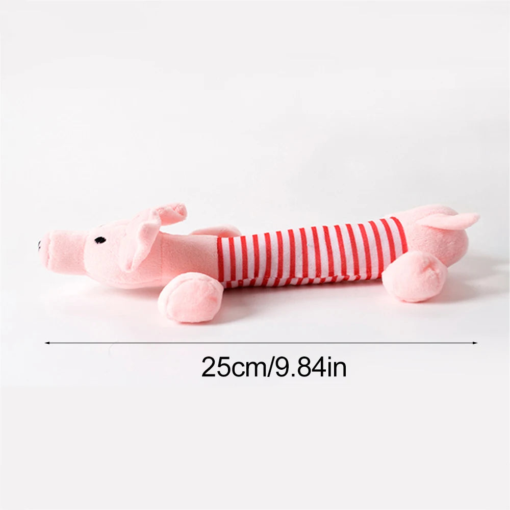 Jouet pour chien amusant en peluche sans rembourrage, avec couineur, imitant un animal. Peluche résistante et sans rembourrage, jouet à mâcher pour chien, jouet à froisser pour animaux de compagnie.