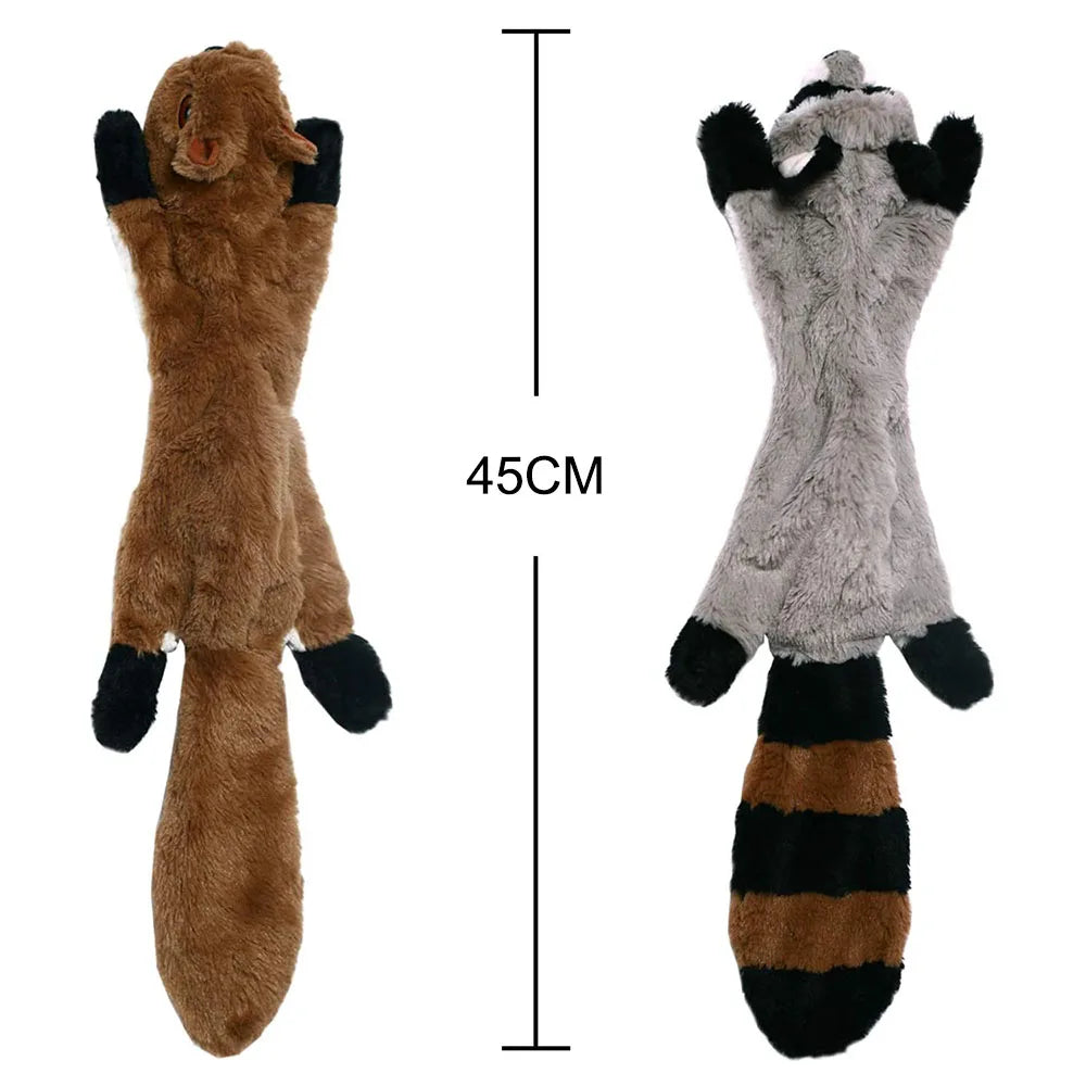 Jouet pour chien amusant en peluche sans rembourrage, avec couineur, imitant un animal. Peluche résistante et sans rembourrage, jouet à mâcher pour chien, jouet à froisser pour animaux de compagnie.