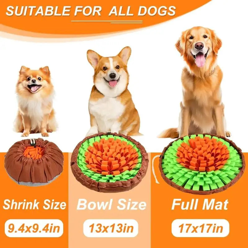Tapis de fouille NewPet pour chiens, jeu d'alimentation interactif anti-ennui, encourage les instincts de recherche de nourriture naturels pour chats et chiens, utilisable en voyage dans les gamelles
