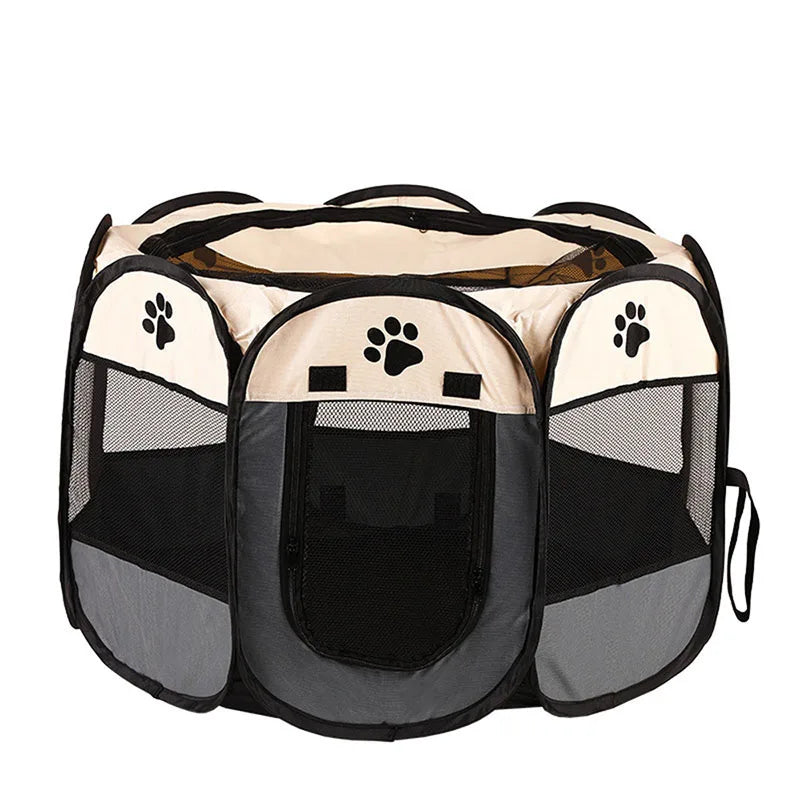Cages pliables pour chats et chiens, cages pour chats et chiens, salles de mise bas, animaux de compagnie, cages octogonales, clôtures respirantes, tentes, résistantes aux griffes
