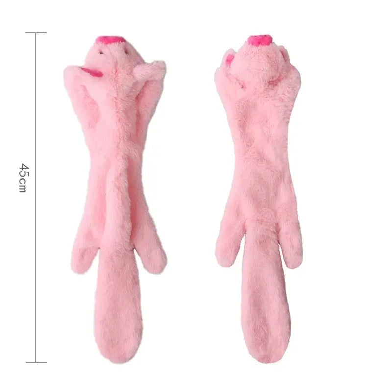 Jouet pour chien amusant en peluche sans rembourrage, avec couineur, imitant un animal. Peluche résistante et sans rembourrage, jouet à mâcher pour chien, jouet à froisser pour animaux de compagnie.