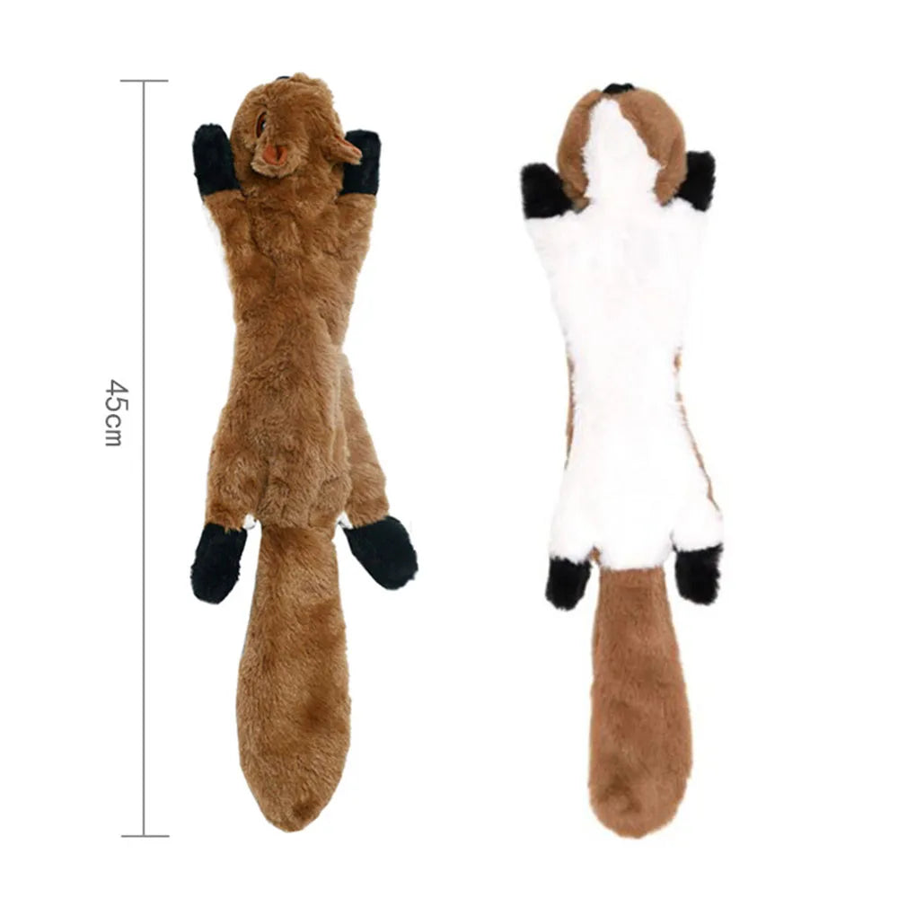 Jouet pour chien amusant en peluche sans rembourrage, avec couineur, imitant un animal. Peluche résistante et sans rembourrage, jouet à mâcher pour chien, jouet à froisser pour animaux de compagnie.