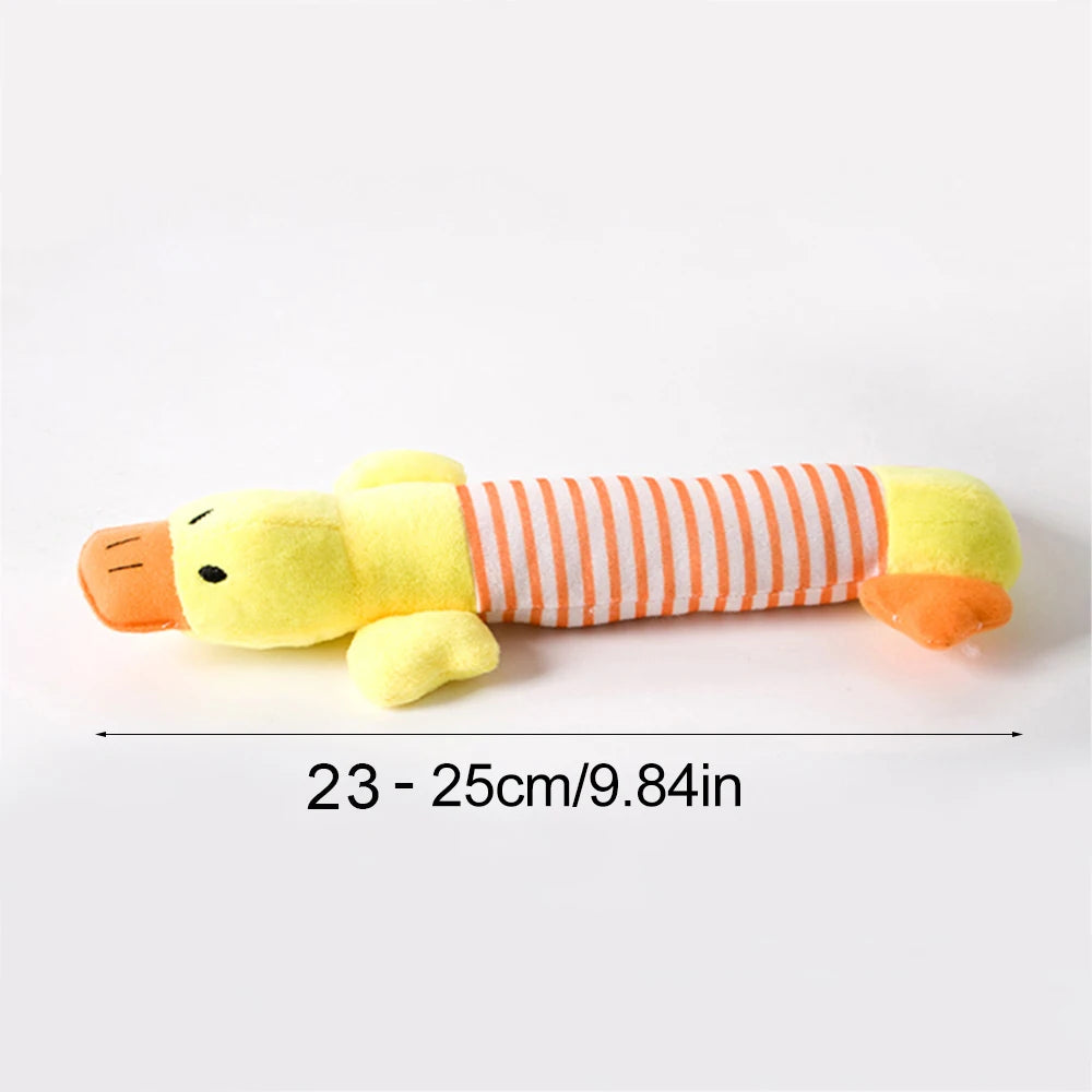 Jouet pour chien amusant en peluche sans rembourrage, avec couineur, imitant un animal. Peluche résistante et sans rembourrage, jouet à mâcher pour chien, jouet à froisser pour animaux de compagnie.