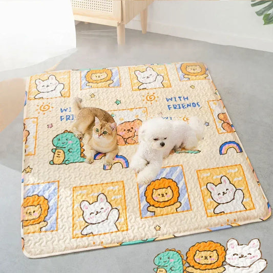 Tapis de sol pour chiens, parc à jeux pour animaux, cage, tapis pour chats et chiots, coussin réutilisable et lavable, tapis d'apprentissage de la propreté, tapis de voyage pour voiture pour chiens