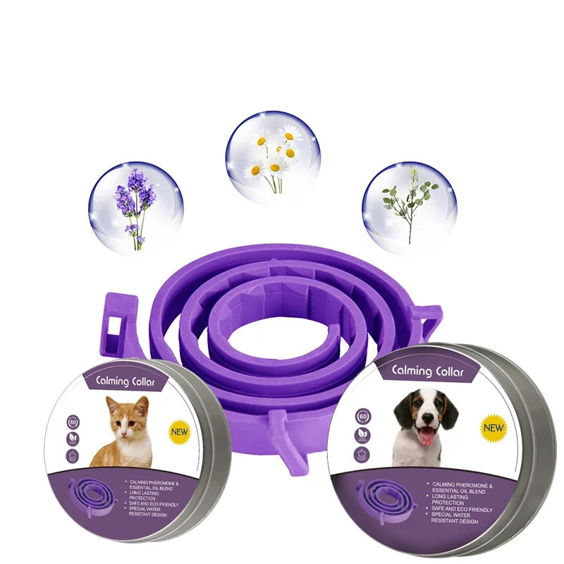StopStress™ – Collier Apaisant Anti-Anxiété pour Chien & Chat (Effet Naturel Rapide)