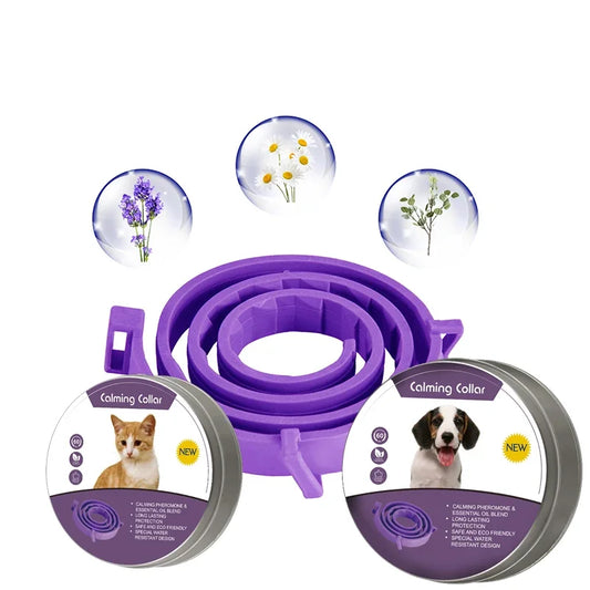 StopStress™ – Collier Apaisant Anti-Anxiété pour Chien & Chat (Effet Naturel Rapide)
