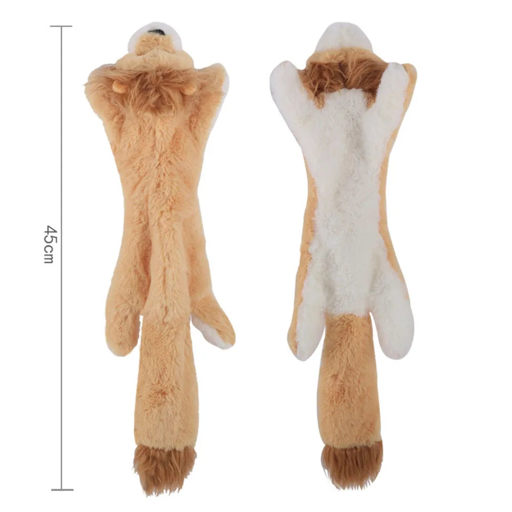 Jouet pour chien amusant en peluche sans rembourrage, avec couineur, imitant un animal. Peluche résistante et sans rembourrage, jouet à mâcher pour chien, jouet à froisser pour animaux de compagnie.