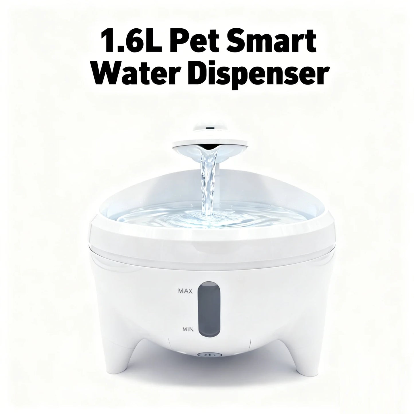 Fontaine d'eau intelligente de 1,6 L, dispensateur d'eau automatique avec fenêtre visuelle, ultra silencieux, sûr pour chats et petits chiens, accessoires pour animaux de compagnie
