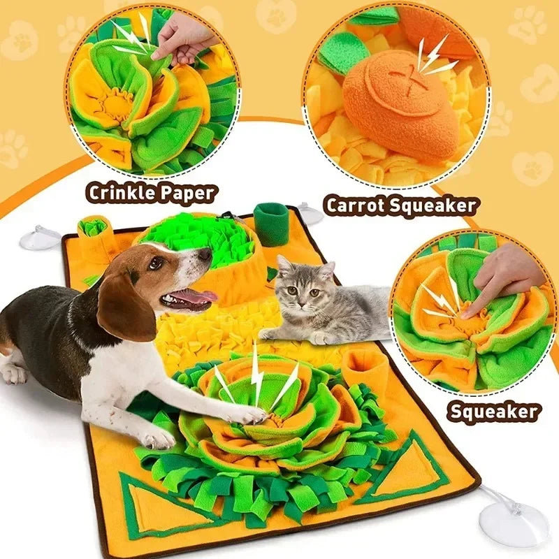 Tapis de fouille pour chien, grand tapis d'alimentation pour animaux de compagnie, pour l'entraînement interactif, la réduction du stress et l'alimentation lente