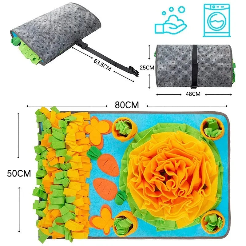 Tapis de fouille pour chien, grand tapis d'alimentation pour animaux de compagnie, pour l'entraînement interactif, la réduction du stress et l'alimentation lente